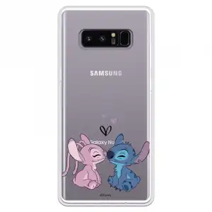 Funda Para Samsung Galaxy Note8 Oficial De Disney Angel & Stitch Beso - Lilo & Stitch