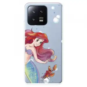 Funda Para Xiaomi 13 Oficial De Disney Ariel Y Sebastián Burbujas - La Sirenita