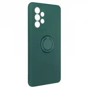 Funda Silicona Samsung Galaxy A53 5G Tacto Suave Anillo Soporte Verde