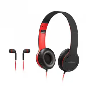 Mars Gaming MHCX Combo Auriculares Gaming + Auriculares Intrauditivos Negro/Rojo