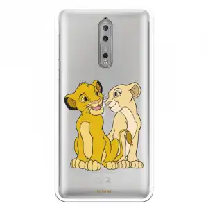 Funda Oficial Disney Simba Y Nala Transparente Para Nokia 8 - El Rey León