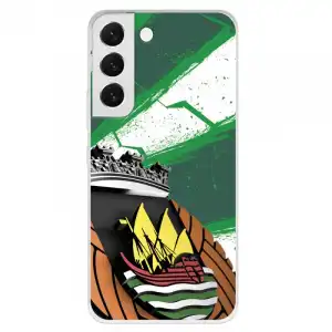 Funda para Samsung Galaxy S22 Plus del Rio Ave FC Escudo Fondo Verde y Blanco - Licencia Oficial Rio Ave FC