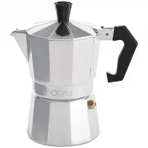Oryx Classic Cafetera Italiana 2 Tazas Plata