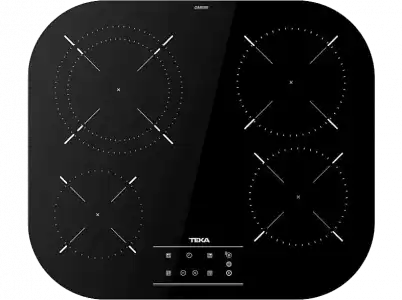 Placa vitrocerámica - Teka TCC 64310 TTC BK, 4 zonas, Zona grande de 21 cm, 59 Touch control, Negro