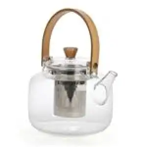 Tetera de cristal y madera Garasu 900 ml