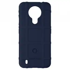 Avizar Funda Flexible Cuadrados Antimanchas Relieve Reforzado Azul para Nokia 1.4