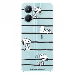 Funda Para Realme C33 Oficial De Peanuts Snoopy Rayas - Snoopy