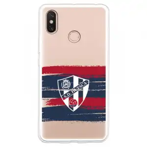 Funda Para Xiaomi Mi Max 3 Del Huesca Rayas Transparente - Licencia Oficial Sd Huesca