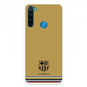 Funda Para Xiaomi Redmi Note 8 Del Fc Barcelona Escudo Fondo Mostaza - Licencia Oficial Fc Barcelona