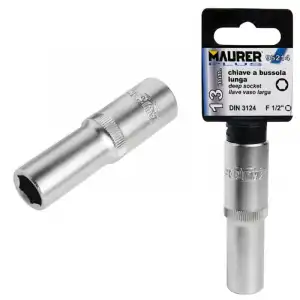 Llave Vaso Maurer 1/2 Hexagonal Larga 8mm.