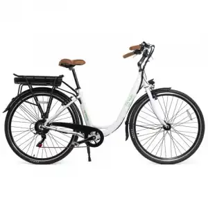 Youin Los Angeles Bicicleta de Paseo Eléctrica 26" Blanca
