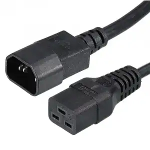 Cradia Cable Extensión Alimentación SFO IEC C14M A IEC 320 C19H 2m Negro