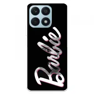 Funda Para Honor X8a Oficial De Mattel Barbie Logo Barbie Silicona Negra - Barbie