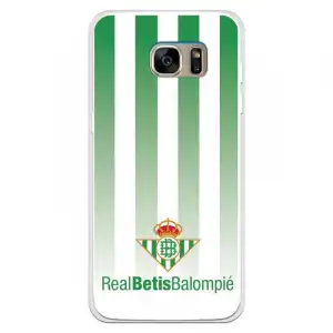 Funda Para Samsung Galaxy S7 Edge Del Betis Fondo Rayas Verdiblancas - Licencia Oficial Real Betis Balompié