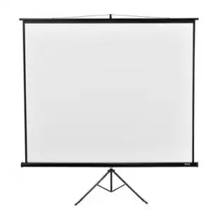 [in.tec] Pantalla Para Proyector Portable Con Trípode - 290 X 216 X 65 Cm - Ajustable - Para Hd Y 3d - Tela De Proyección - Blanco Y Negro