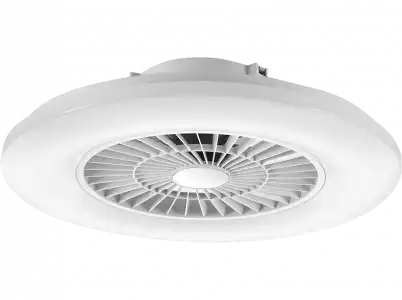 Lámpara - Muvit iO MIOCLF001, De techo, Con ventilador, WiFi, Compatible con Asistentes de Voz, Blanco