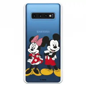 Funda Para Samsung Galaxy S10 Oficial De Disney Mickey Y Minnie Posando - Clásicos Disney