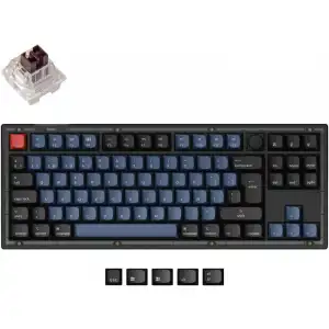Keychron V3 QMK Teclado Mecánico Fully Assembled Knob Frosted Black K Pro Brown