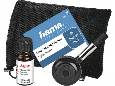 Kit de limpieza - Hama 00005947, Para cámara, Incluye cepillo aplicación con soplador aire, Negro