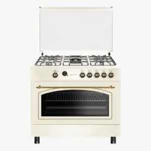 Cocina De Gas Estilo Rústico 90 Cm Crema Efg9h60c - Eas Electric Smart Technology