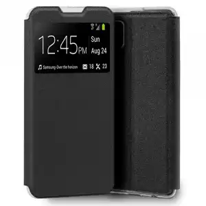 Cool Funda Flip Cover Liso Negro para Samsung Galaxy M22/M32