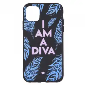 Funda I'm A Diva Silicona Negra Para Iphone 11 Pro Max - Oficial De La Vecina Rubia