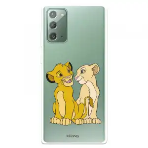 Funda Oficial de Disney Simba y Nala Silueta El Rey León para Samsung Galaxy Note 20