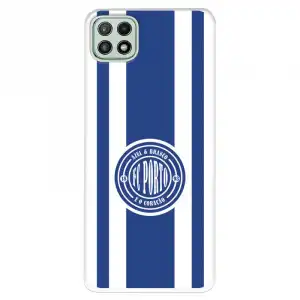 Funda Para Samsung Galaxy A22 5g Del Fútbol Club Oporto Escudo Escudo Y Rayas - Licencia Oficial Fútbol Club Oporto