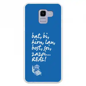 Funda Para Samsung Galaxy J6 2018 Del Real Sociedad De Fútbol Real Grito Aficion - Licencia Oficial Real Sociedad De Fú
