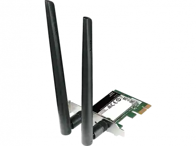 Adaptador Wi-Fi - D-Link DWA-582, WiFi AC1200 PCI-Express, Antenas Alta Ganancia, Compatible Windows, Linux, Negro