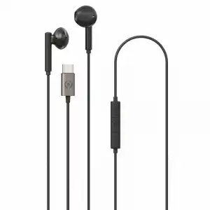 Celly UP1100 Auriculares Estéreo con Cable USB-C Negro