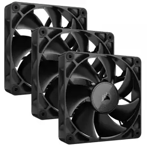 Corsair iCUE LINK RX120 Starter Kit 3 Ventiladores Suplementarios PWM Negros