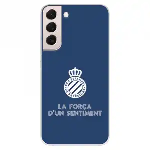 Funda para Samsung Galaxy S22 del Rcd Espanyol Escudo Fondo Azul - Licencia Oficial Rcd Espanyol