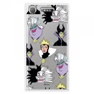 Funda Para Sony Xperia Xz1 Oficial De Disney Villanas Patrón - Villanas Disney