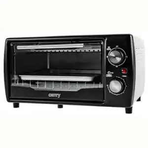Horno Eléctrico Sobremesa, Mini Horno Tostador, 9l Calentador Cuarzo, Acero Inox, Temporizador Negro/plata 1400w Camry Cr6016