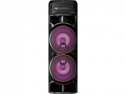 Altavoz Bluetooth - LG RNC9, Luces Multi Color, Efectos DJ. Función karaoke. de Voz, Negro