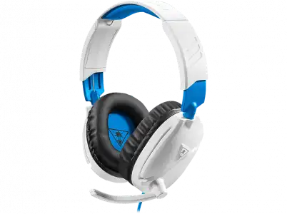 Auriculares gaming - Turtle Beach Recon 70, Con cable, Para PS4™ y PS5™, Micrófono abatible, Blanco Azul