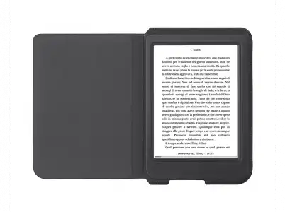 Funda eBook - Rakuten Kobo Nia SleepCover, Cuero artificial, Modo Suspención Automático, Negro