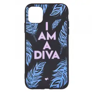 Funda I'm A Diva Silicona Negra Oficial de la Vecina Rubia para iPhone 12 Pro Max