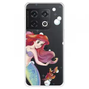 Funda Para Oneplus 10 Pro Oficial De Disney Ariel Y Sebastián Burbujas - La Sirenita