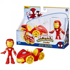 Hasbro Original Marvel Spidey And His Amazing Friends Figura de Iron Man y Bólido Iron