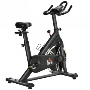Homcom Bicicleta Estática con Volante de 10Kg Negra