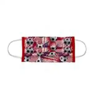 Mascarilla Infantil Indigofabrics higiénica reutilizable balones roja