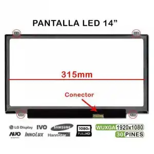 Pantalla LED 14" 315mm para Portátil Asus S433 NV140FHM-N62