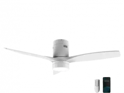 Ventilador de techo - Cecotec EnergySilence Aero 5600 White Aqua Connected, 40 W, 6, Winter-Summer, Temporizador, Mando a distancia, Wi-Fi, LED,
