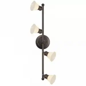 Eglo Alamo Pyton Lámpara LED de Techo 4 Focos 33W Marrón/Blanco