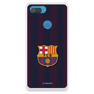 Funda Para Xiaomi Mi 8 Lite Del Barcelona Rayas Blaugrana - Licencia Oficial Fc Barcelona