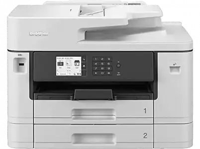 Impresora multifunción - Brother MFCJ5740DW, Inyección de tinta, 27 ppm, B/N y color, Fax, Escáner, Blanco
