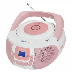 Nevir NVR-481UB Radio CD/USB/Bluetooth Rosa/Blanco