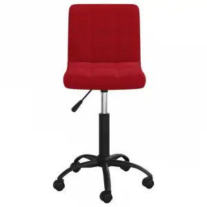 VidaXL Silla de Oficina Giratoria de Terciopelo Rojo Tinto